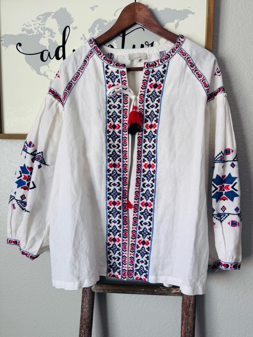 New with tags cotton linen loft blouse top cardigan xl